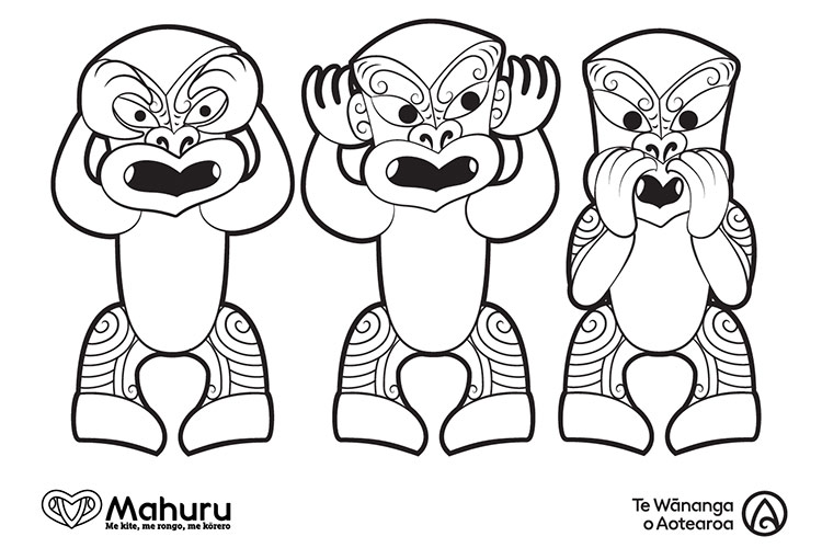 Mahuru Māori Colouring in activity